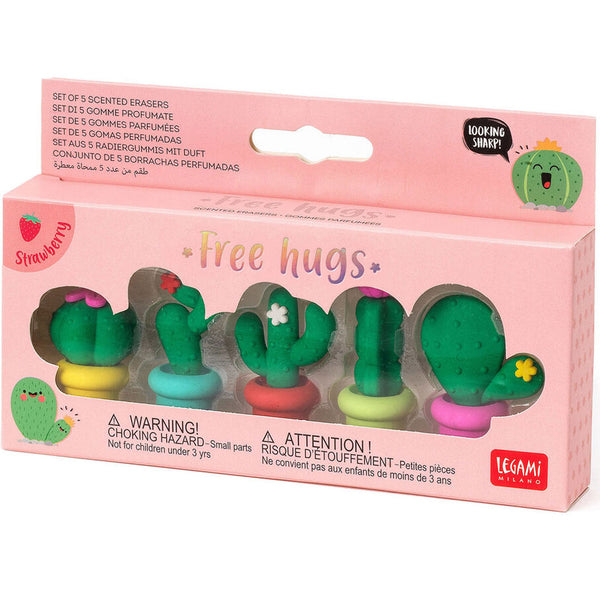 Set de 5 borradores de Cactus con aroma a fresa de Legami