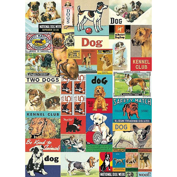 Póster decorativo en papel italiano Vintage Dogs