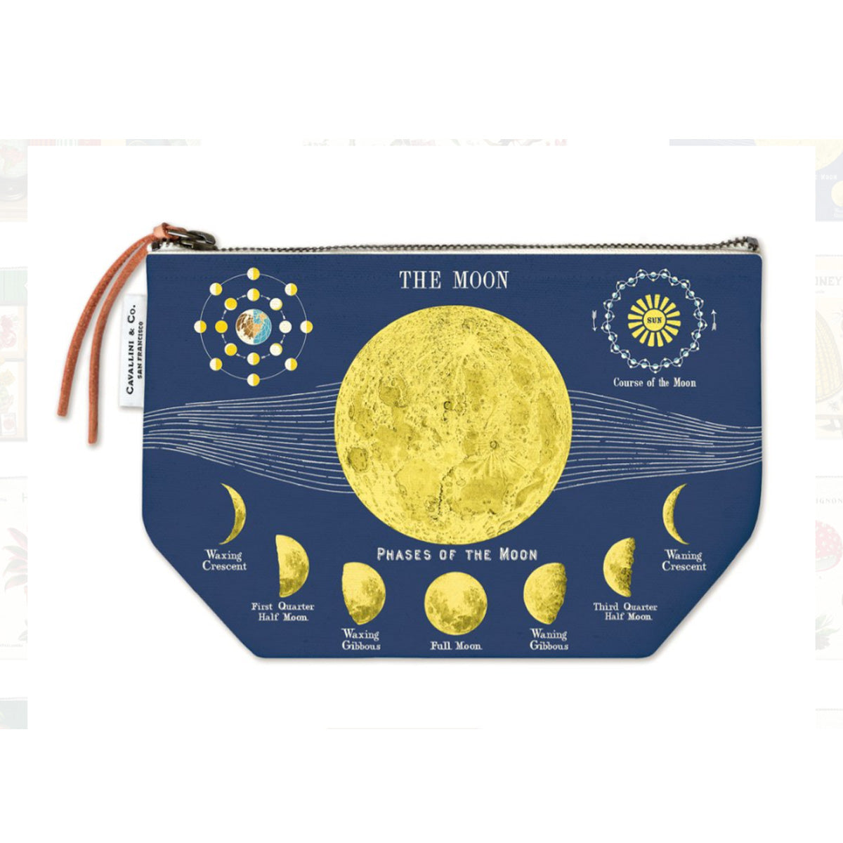 Estuche de tela con cierre  Moon Chart