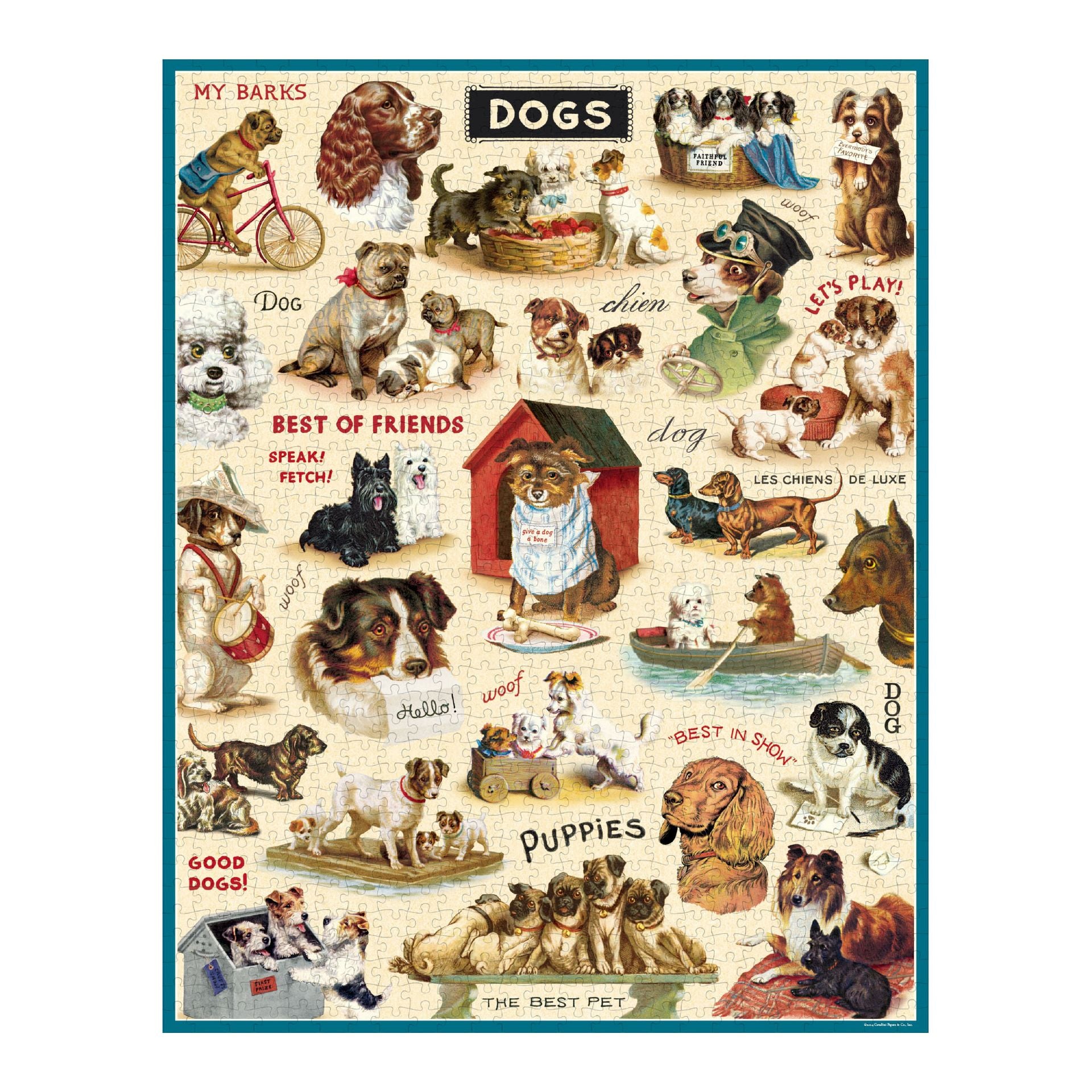 Rompecabezas Vintage Dogs