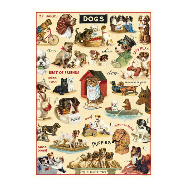 Póster decorativo en papel italiano Vintage Dogs 2