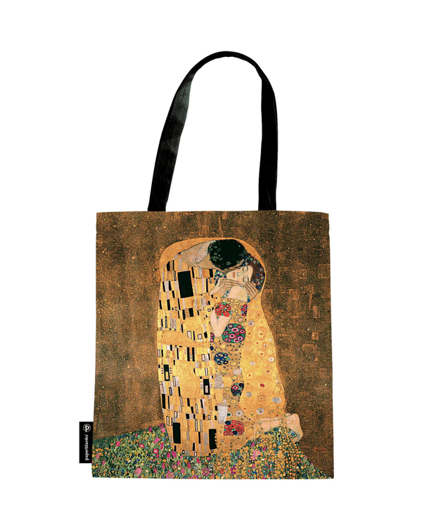 Bolsa de canvas reutilizable con bolsillo interior El Beso