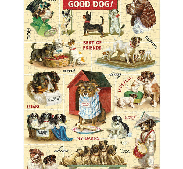 Mini Rompecabezas Vintage Dogs
