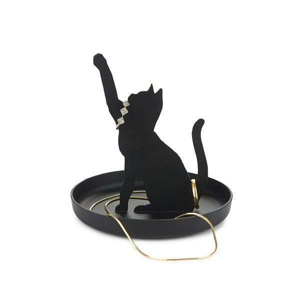 Porta Anillos Feline Negro