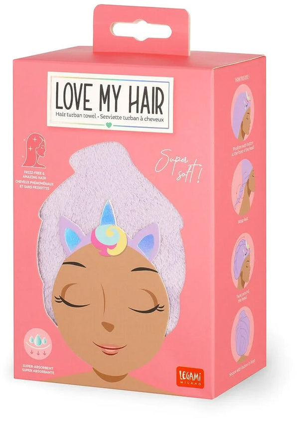 Toalla Para Cabello Unicornio