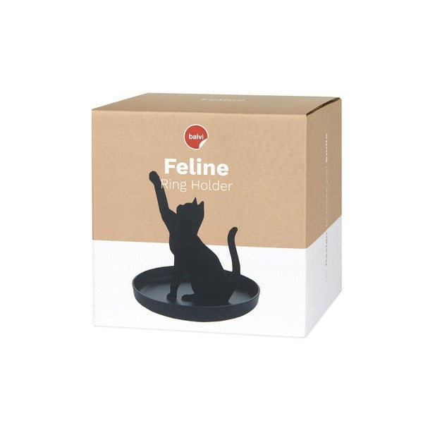Porta Anillos Feline Negro