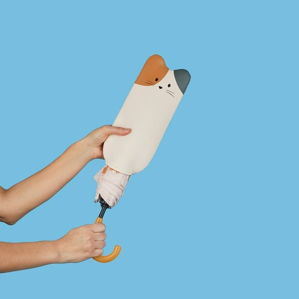 Paraguas Meowmbrella Calico con funda