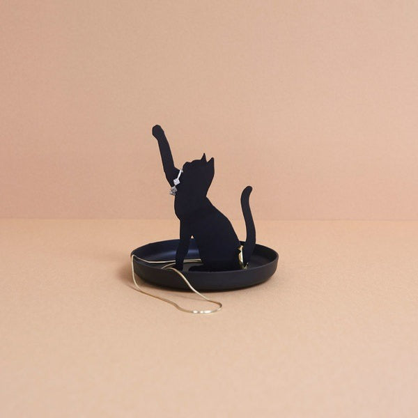 Porta Anillos Feline Negro