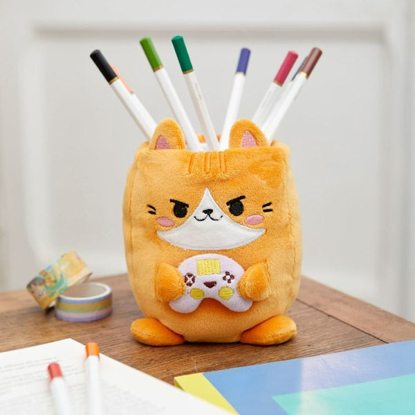Portalápices Fluffy Kawaii Gamer plástico/tela