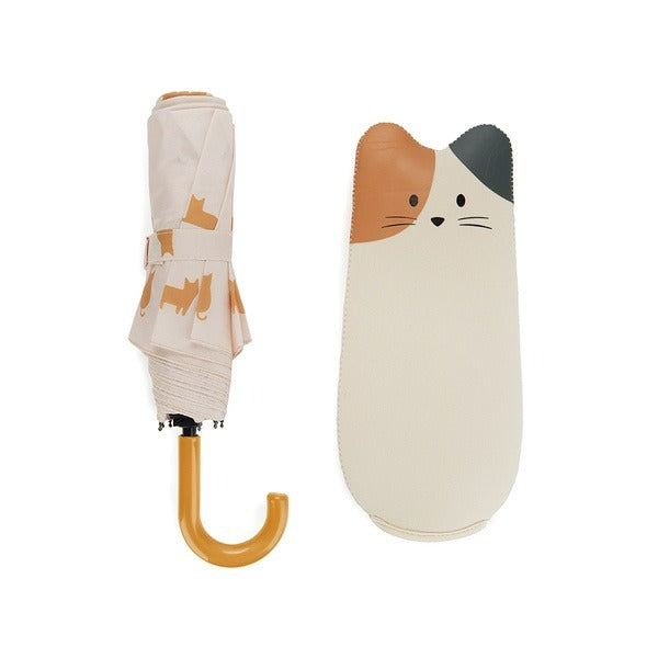 Paraguas Meowmbrella Calico con funda