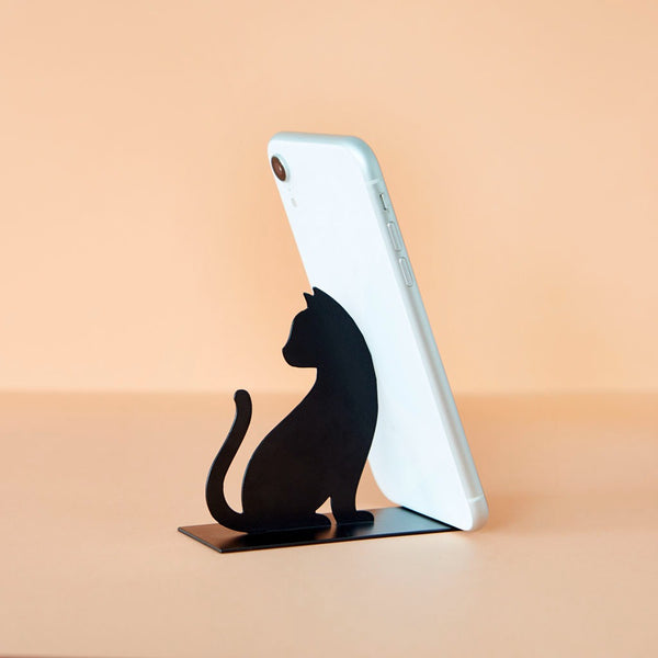 Soporte Smartphone Feline Negro