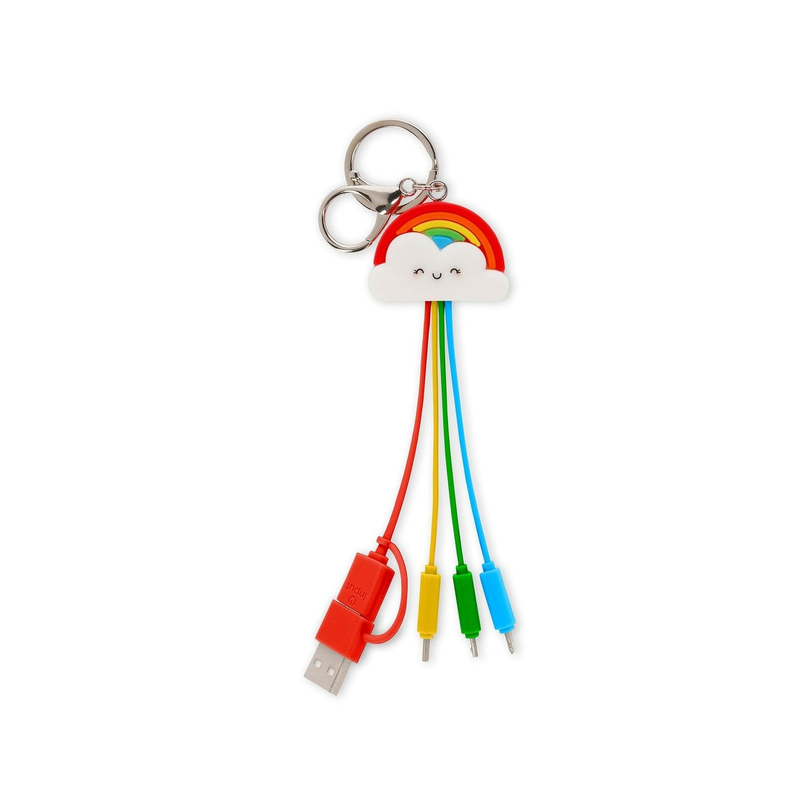 Llavero con cable multicargador 6 en 1 Arcoíris