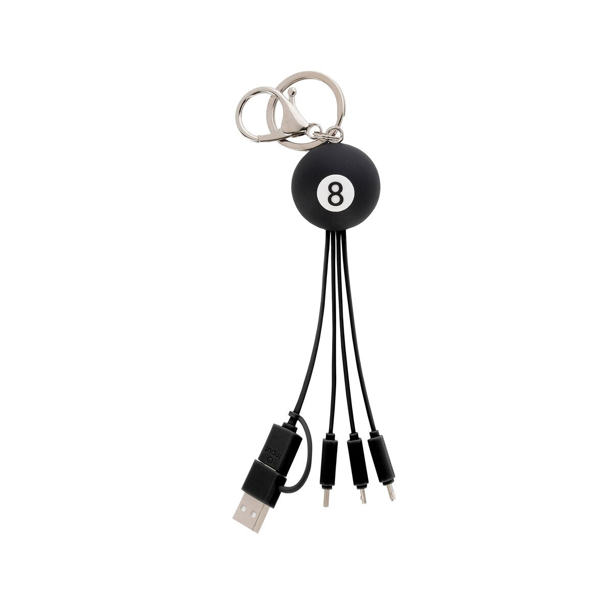 Llavero con cable multicargador 6 en 1 Bola 8