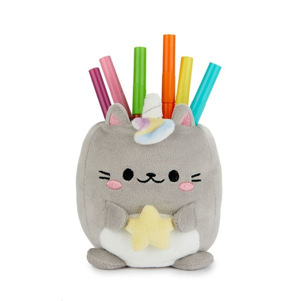 Portalápices Fluffy Kawaii Starry gris