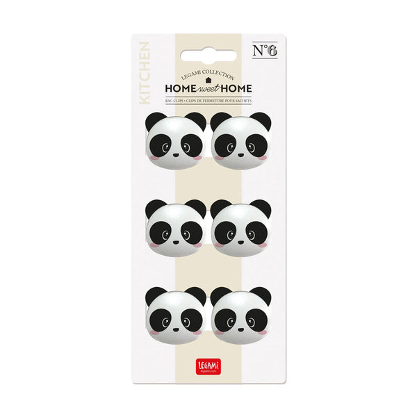 Set de 6 clips para bolsas "Panda"