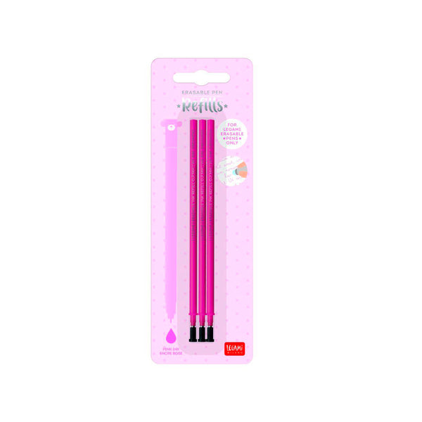 Set de 3 Repuestos para Plumas Borrables de Legami tinta Rosa