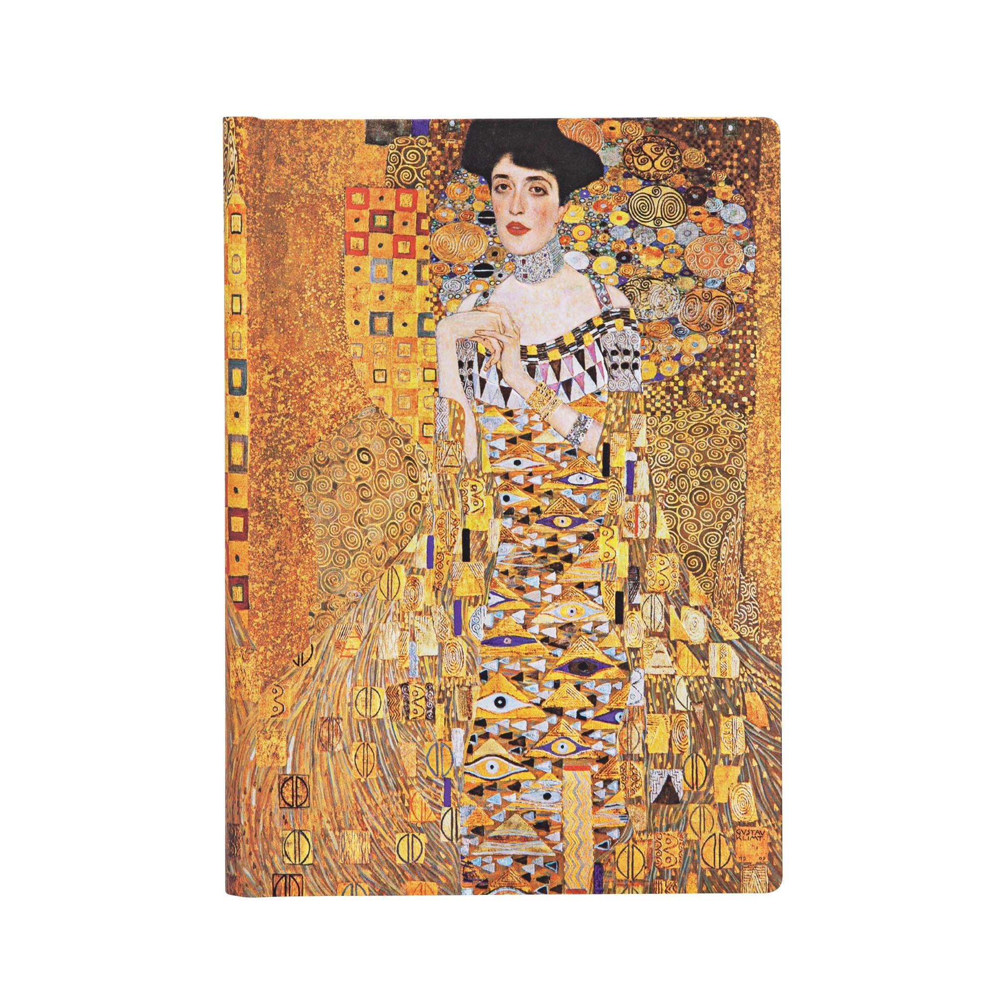 Libreta Midi Retrato de Adele (Klimt) Rayas