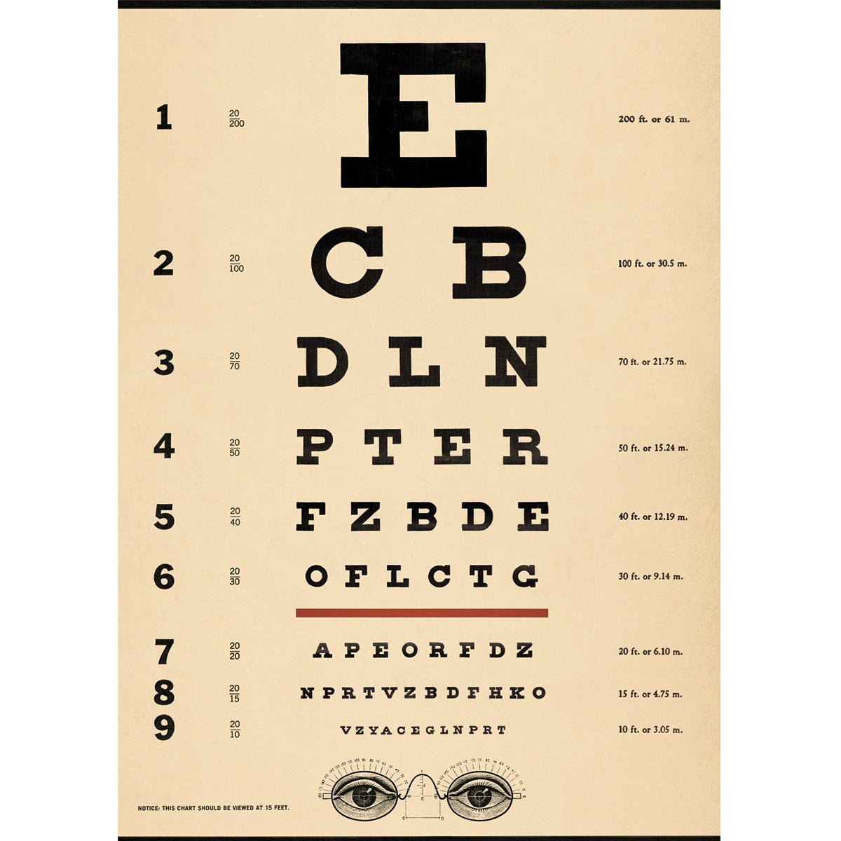 Papel Decorativo Eye Chart