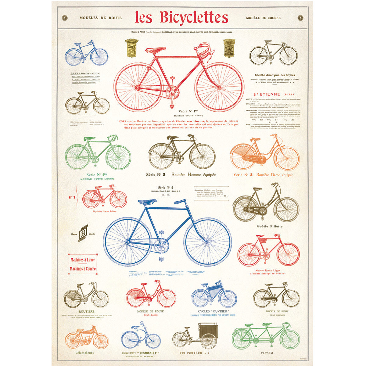 Papel Decorativo Les Bicyclettes