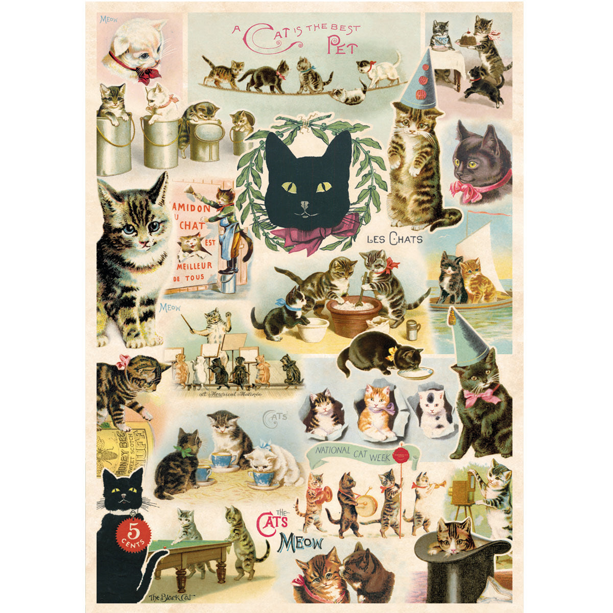 Papel Decorativo Cat Collage