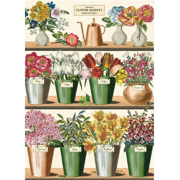 Póster decorativo en papel italiano Flower Market