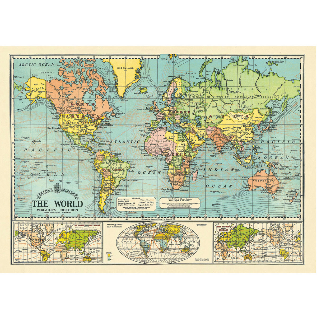 Papel Decorativo World Map 6